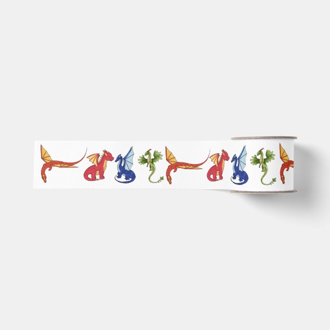 Niedliches Drache-Band Ripsband (Vorderseite)