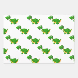 Niedliches Drachenwappenpapier Geschenkpapier Set