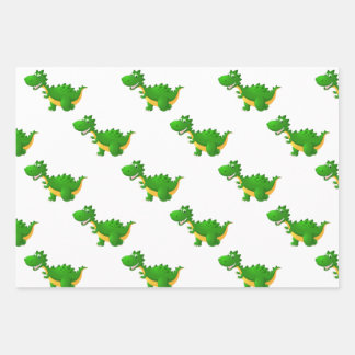 Niedliches Drachenwappenpapier Geschenkpapier Set