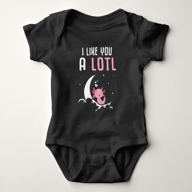 Niedliches Dream Axolotl Moon Animal Lover Baby Strampler (Vorderseite)