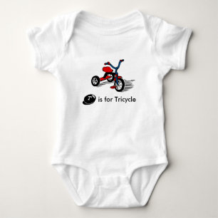 Niedliches Dreirad scherzt T-Shirt Baby Strampler