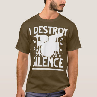 Niedliches Drum Set Art Men Drummeln Rocker Musik T-Shirt