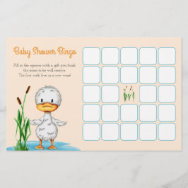 Niedliches Duckeln in einer Pond Baby-Dusche Bingo