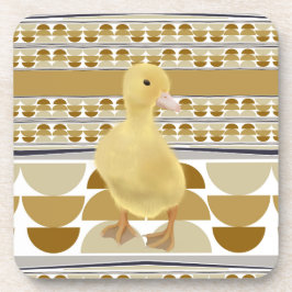 Niedliches Duckling Golden Brown Semi Circle Geome Getränkeuntersetzer