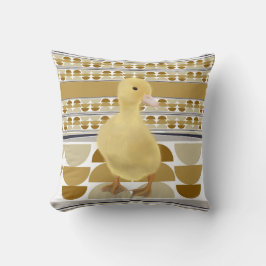 Niedliches Duckling Golden Brown Semi Circle Geome Kissen