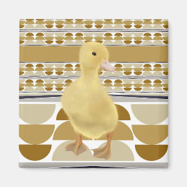 Niedliches Duckling Golden Brown Semi Circle Geome Magnet