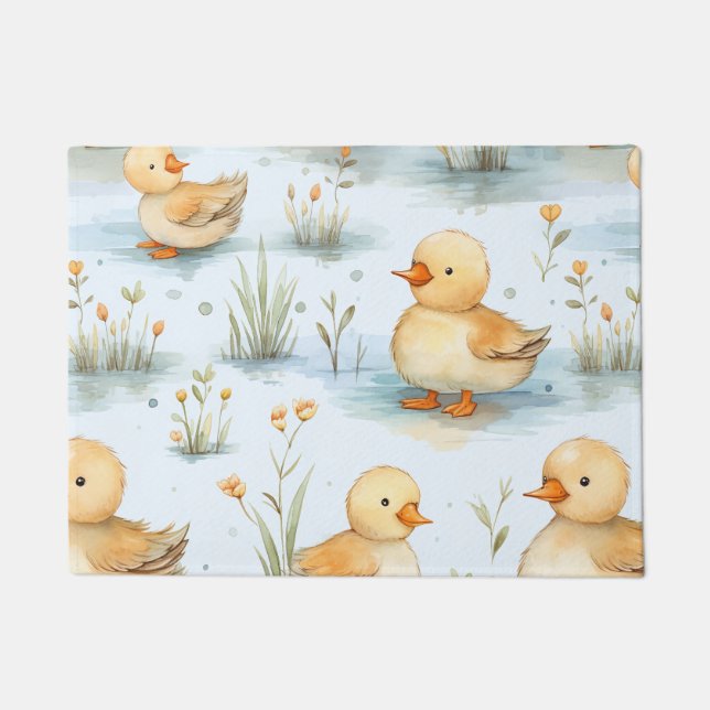 Niedliches Duckling-Muster Fußmatte (Vorderseite)