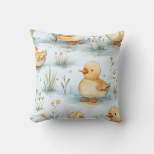 Niedliches Duckling-Muster Kissen