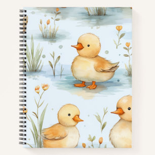 Niedliches Duckling-Muster Notizbuch