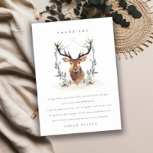 Niedliches Dusky Deer Floral Wappen jeden Geburtst