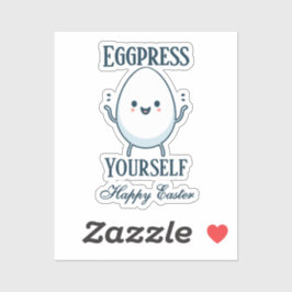 Niedliches "Eggpress Yourself" Aufkleber