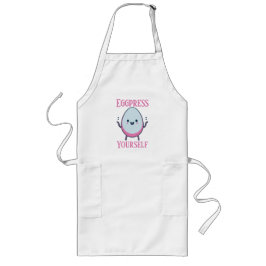 Niedliches "Eggpress Yourself" Funny Cooking Lange Schürze