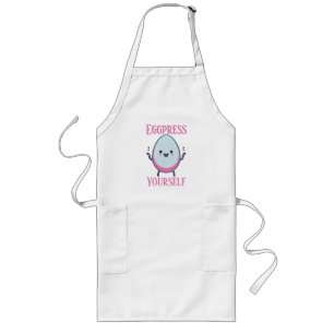 Niedliches "Eggpress Yourself" Funny Cooking Lange Schürze