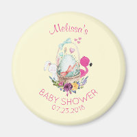 Niedliches Ei, rosa Flamingo & Bunny, Babydusche