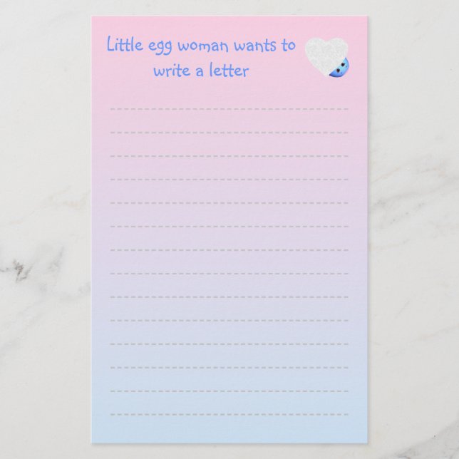 Niedliches Ei-Schreibpapier Briefpapier (Vorderseite)