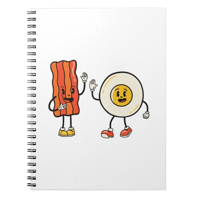 Niedliches Ei und Bacon Notizblock (Vorderseite)