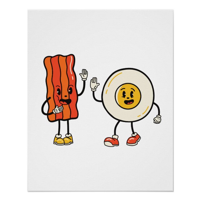 Niedliches Ei und Bacon Poster (Vorderseite)