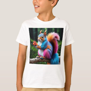 Niedliches Eichhörnchen auf dem Zweig-19274 T-Shirt