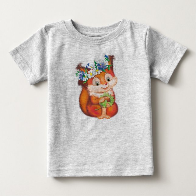 niedliches Eichhörnchen Baby T-shirt (Vorderseite)