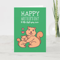 Niedliches Eichhörnchen Cartoon Happy Mother Day