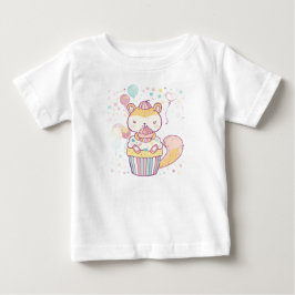 Niedliches Eichhörnchen Cupcake Party Baby T - Shi T-shirt