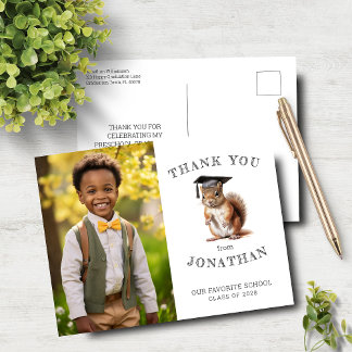 Niedliches Eichhörnchen der Vorschule Danke Post C Postkarte