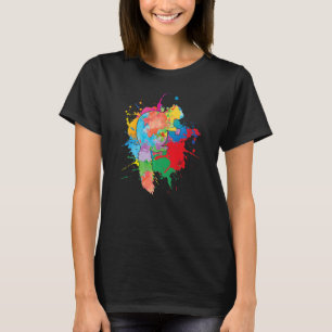 Niedliches Eichhörnchen Farbige Pop-Farbexplosion T-Shirt
