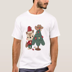 Niedliches Eichhörnchen feiert Weihnachten mit Ch T-Shirt