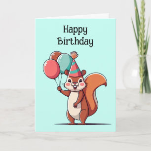Niedliches Eichhörnchen Geburtstag Karte