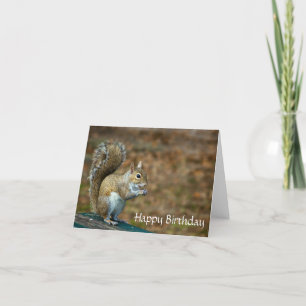 Niedliches Eichhörnchen Happy Birthday Card Karte
