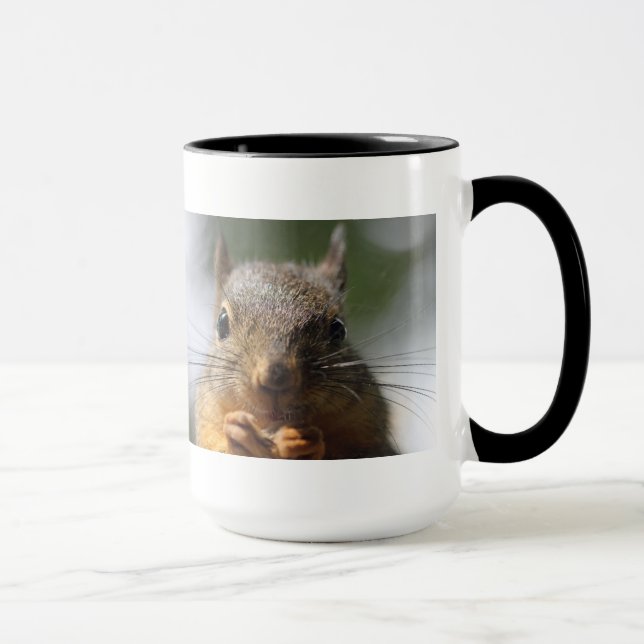 Niedliches Eichhörnchen-lächelndes Foto Tasse (Rechts)