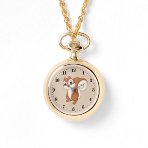 Niedliches Eichhörnchen liebt Tier Beobachten Armbanduhr