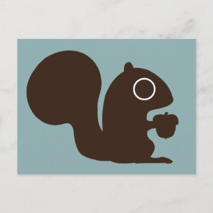 Niedliches Eichhörnchen mit Nut Fun Woodland Wil Postkarte