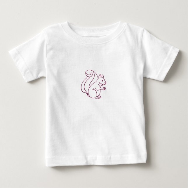 Niedliches Eichhörnchen, modern Baby T-shirt (Vorderseite)