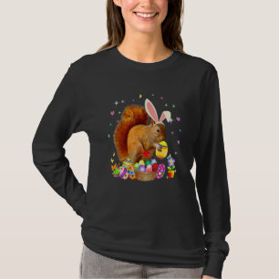 Niedliches Eichhörnchen Ostertag Bunny Egg Osterko T-Shirt