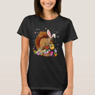 Niedliches Eichhörnchen Ostertag Bunny Egg Osterko T-Shirt