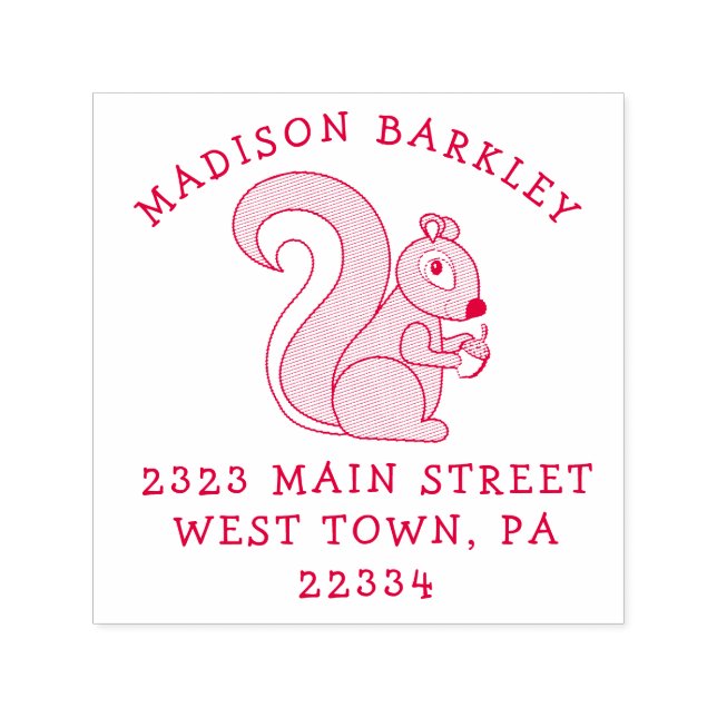 Niedliches Eichhörnchen Permastempel (Design)