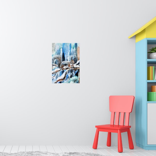 Niedliches Eichhörnchen Poster (Kinderzimmer 1)