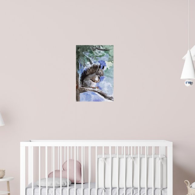 Niedliches Eichhörnchen Poster (Kinderzimmer 2)