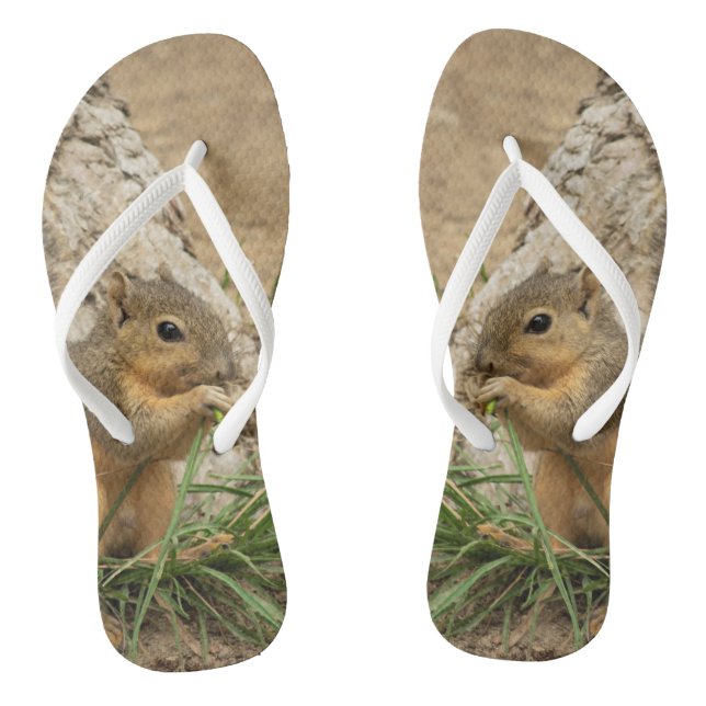 Niedliches Eichhörnchen Umdrehe Flop Sandals Flip Flops (Fußbett)