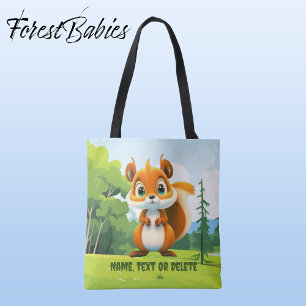 Niedliches Eichhörnchen Woodland Animal Cartoon Gr Tasche