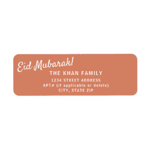 Niedliches Eid Mubarak Rücksendeadresse Aufkleber