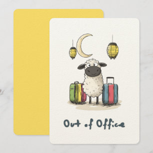 Niedliches Eid Sheep auf Sabbatical   außerhalb de Einladung