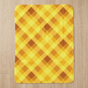 Niedliches Eigelb Gelb Kariert Kleine Sherpa Blank Sherpadecke