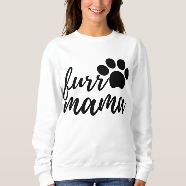 Niedliches einfaches Design Frauen schwarze Katze  Sweatshirt (Vorderseite)