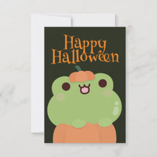 Niedliches Einfaches Halloween-Party Dankeskarte