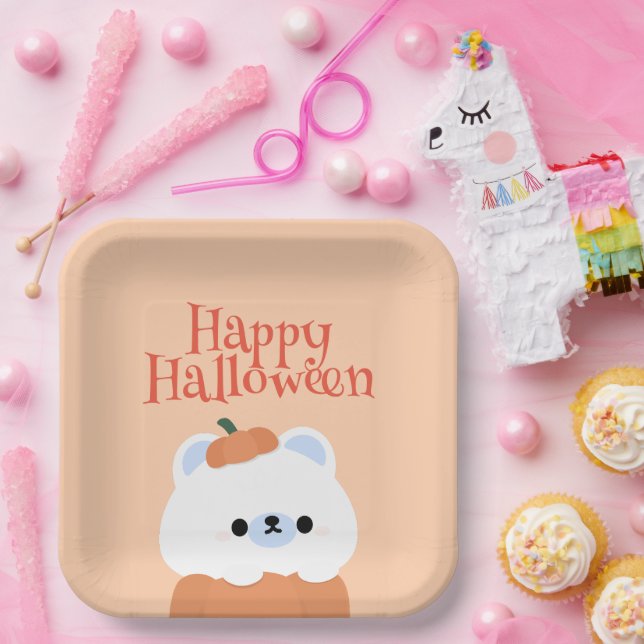 Niedliches Einfaches Halloween-Party Pappteller (Party)