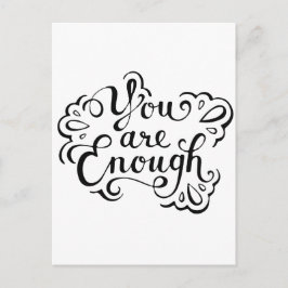 Niedliches einfaches inspirierendes Zitat Postkarte