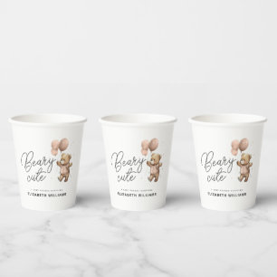 Niedliches einfaches, modernes Beary Sweet Baby Du Pappbecher