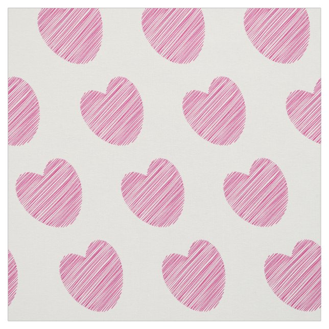 Niedliches einfaches rosa Herzmuster Stoff (Muster)